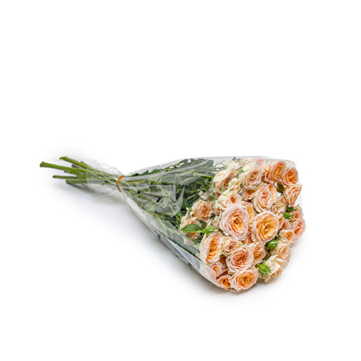 Bouquet of 10 Roses Baby Rosanella flowers by SQ Flora Kenya, showcasing vibrant pink blooms and green foliage.